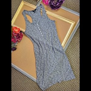 Gray Marle Ribbed Tank Sweater Dress